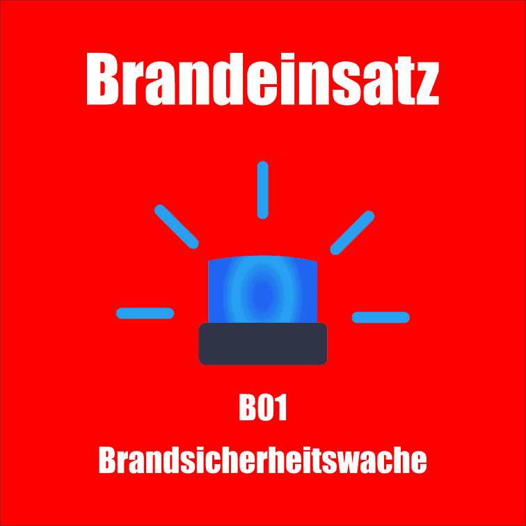 Titelbild in rot gehalten mit dem Text "Brandeinsatz"