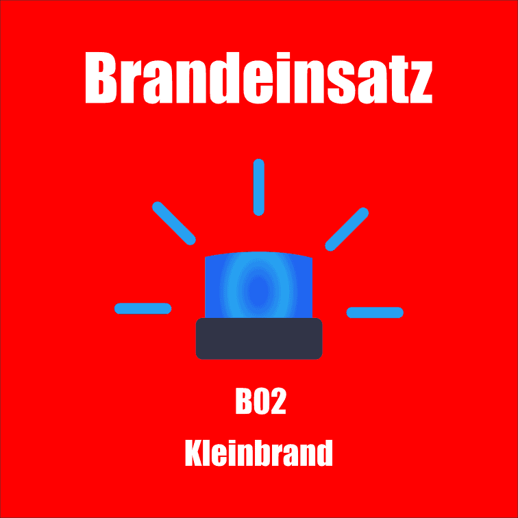 Titelbild in rot gehalten mit dem Text "Brandeinsatz"