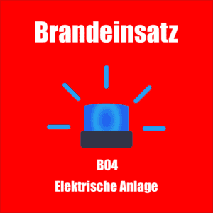 Titelbild in rot gehalten mit dem Text "Brandeinsatz"