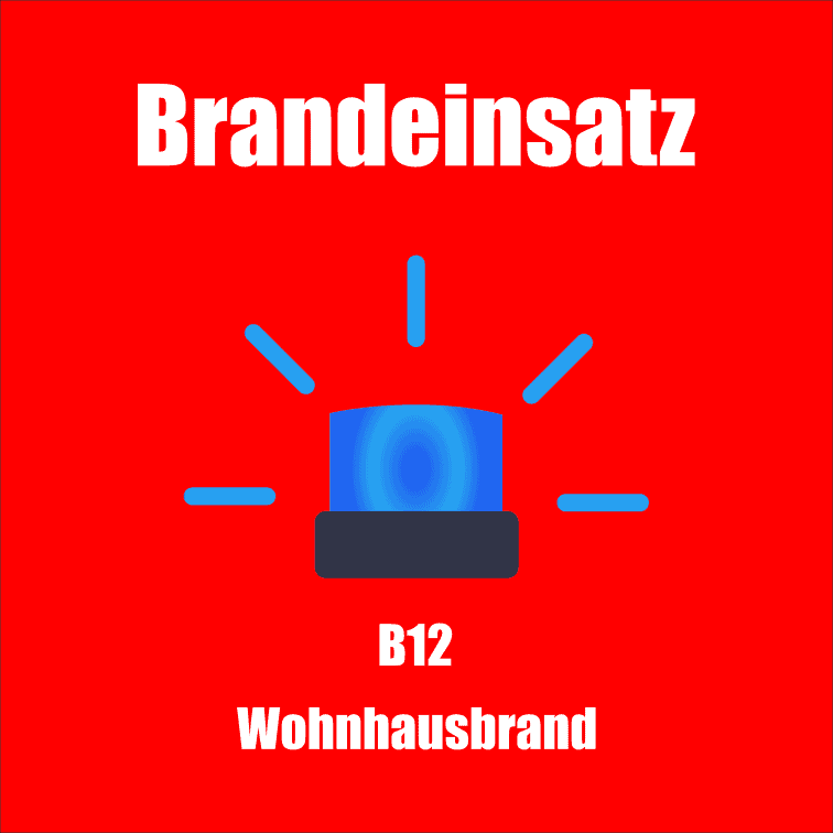 Titelbild in rot gehalten mit dem Text "Brandeinsatz"