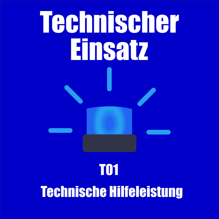 Titelbild in blau gehalten mit dem Text "Technischer Einsatz"