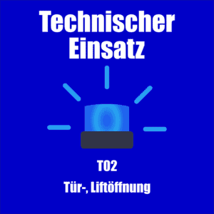 Titelbild in blau gehalten mit dem Text "Technischer Einsatz"