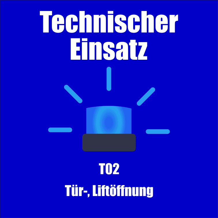 Titelbild in blau gehalten mit dem Text "Technischer Einsatz"