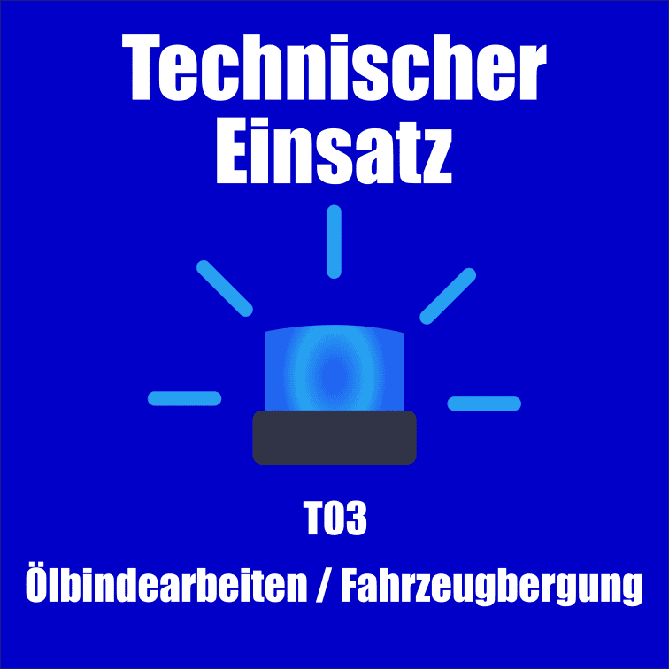 Titelbild in blau gehalten mit dem Text "Technischer Einsatz"