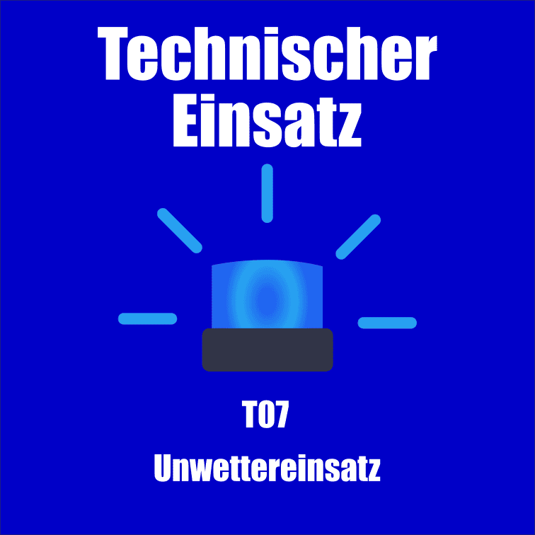 Titelbild in blau gehalten mit dem Text "Technischer Einsatz"