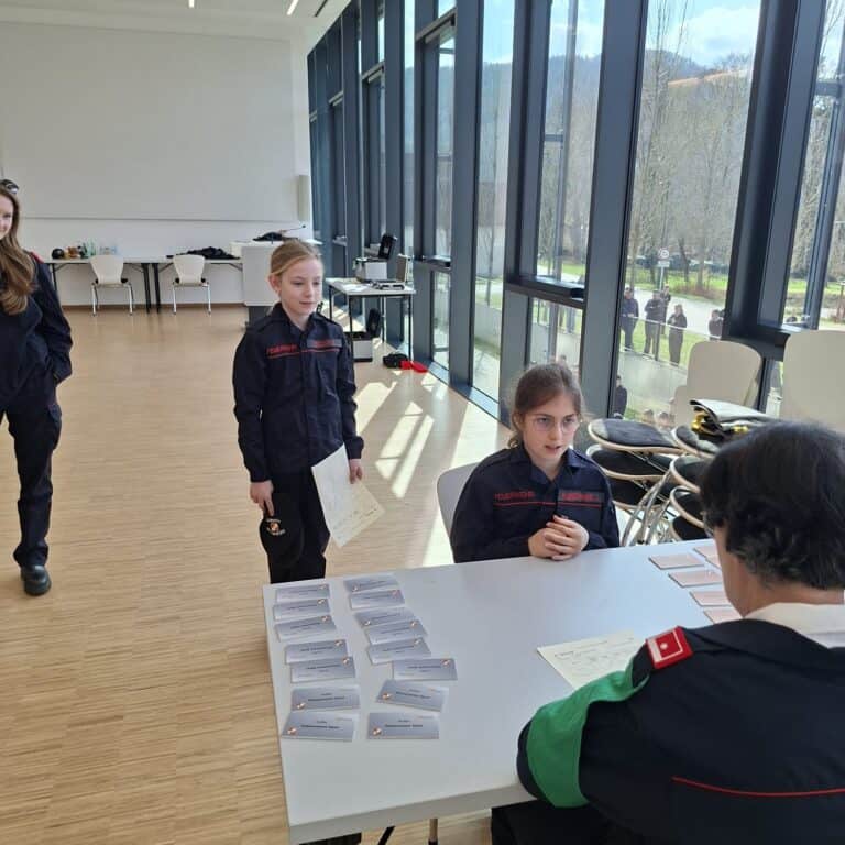 Bild zeigt Jugendliche bei einer Prüfung