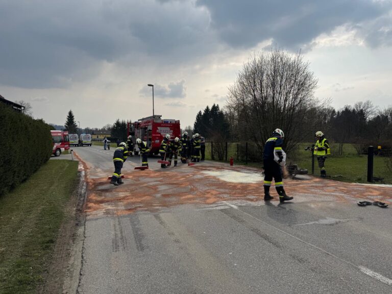Bild zeigt Feuerwehrleute bei der Arbeit