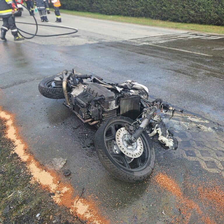 Bild zeigt Feuerwehrleute bei der Arbeit