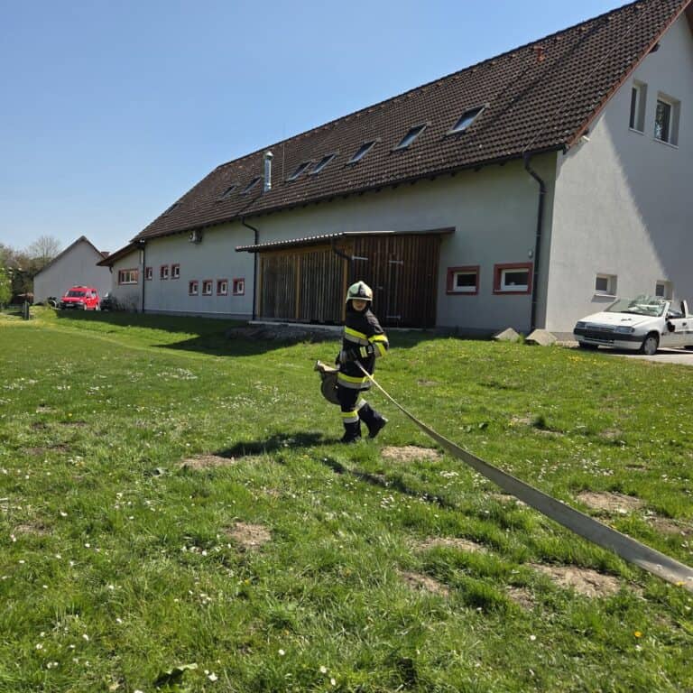 Bild zeigt Feuerwehrleute beim Üben