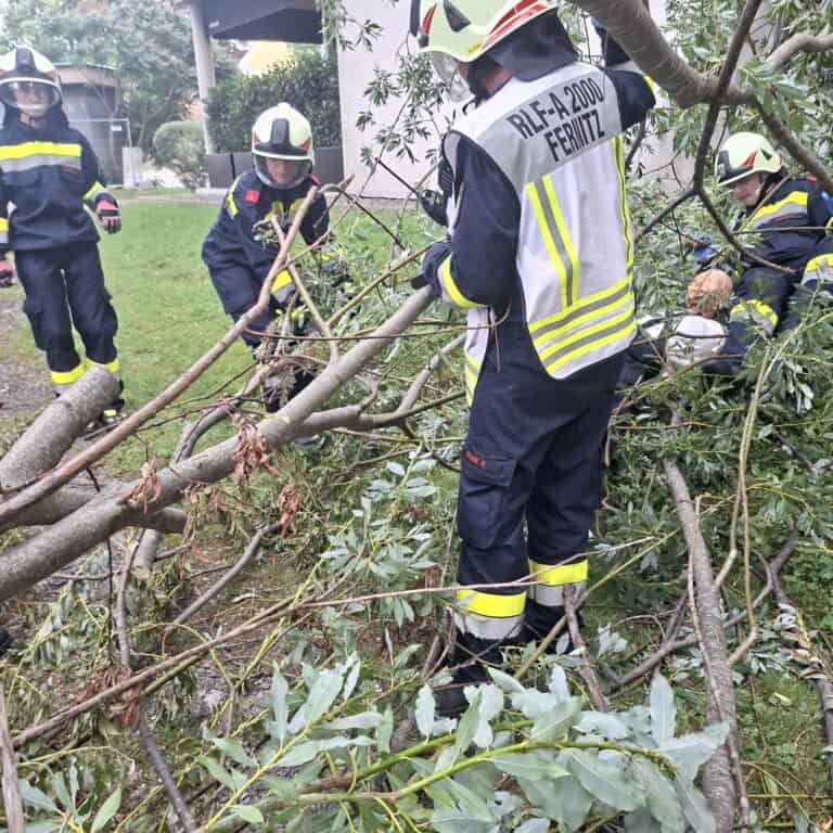 Feuerwehrleute beim Arbeiten